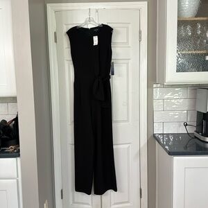 Black, sleeveless jumpsuit-Size 8